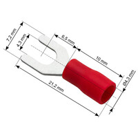 DM-006 . Ακροδέκτης διχαλωτός 4.3mm 100τεμ