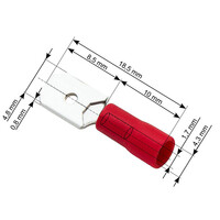 DM-43-031 . Ακροδέκτες με Μόνωση Αρσενικοί 4.8mm 100τμχ
