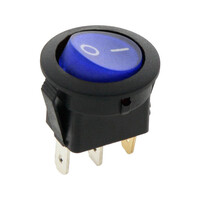 DM-5814 . Διακόπτης ON-OFF με λαμπάκι 6A 250V/125V 10A Μπλε