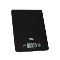 TSA0804 . Ζυγαριά Κουζίνας Μαύρη με Γυαλί TEESA