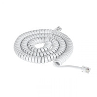 DM-0032F-4.2 . Καλώδιο Ακουστικού 4P4C Spiral Λευκό 4.2m, 4704