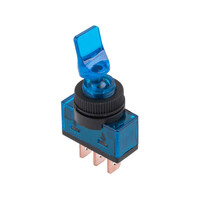 DM-0016C . Διακόπτης ON-OFF με λαμπάκι 20A 12VDC Μπλε