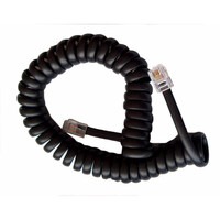 DM-0032A-2.1 . Καλώδιο Ακουστικού 4P4C Spiral Μαύρο 2.1m 4702