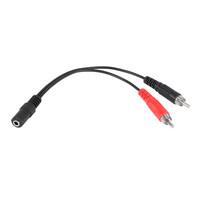 DM-2906 . Καλώδιο Stereo Jack 3.5mm - 2xRCA F/M 20cm