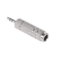 DM-0322-S . Αντάπτορας 3.5mm - 6.35mm M/F Stereo Μεταλλικός