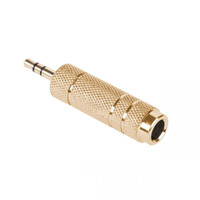DM-0323 . Αντάπτορας 3.5mm - 6.35mm M/F Stereo Επιχρυσωμένος