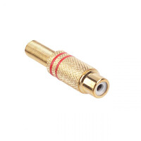 DM-0069B . Φις RCA Θηλυκό Επίχρυσο Κόκκινο