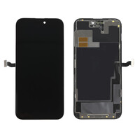 TW INCELL LCD για iPhone 14 Pro Max, camera-sensor ring, earmesh, μαύρη