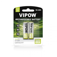 BAT2003 . Επαναφορτιζόμενες μπαταρίες AA HR6 1.2V 2600mAh VIPOW (2 τμχ)