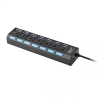 DM-0941 . USB 3.0 Hub 7 θέσεων με διακόπτες QUER PRO
