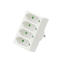 DM-3827 . Ταφ 220V R-4 με 4 πρίζες χωρίς γείωση