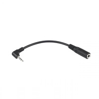 ZLA0580A . Connector 2.5mm γωνία - 3.5mm M/F σε καλώδιο (μαύρο)