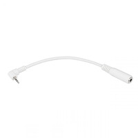 ZLA0580F . Connector 2.5mm γωνία - 3.5mm M/F σε καλώδιο (λευκό)