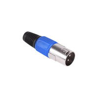DM-0054C . Βύσμα XLR αρσενικό μπλε