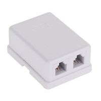 TEL0020 . Πρίζα τηλεφώνου 2x6P4C