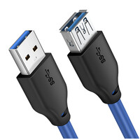 CABLETIME καλώδιο προέκτασης USB 3.0 CT-C160-U3-AMAF, 5Gbps, 1m, μπλε