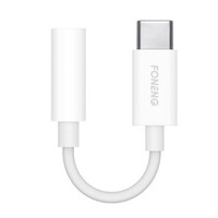 Foneng Audio cable 3.5mm jack to USB type-C (white)