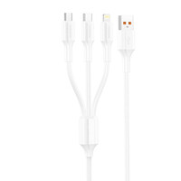 Foneng XS01 3-in-1 USB to USB-C / Micro USB / Lightning cable , 3A, 1.2m