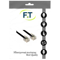 FTT16-308 BLACK Τηλεφωνική καλωδίωση 5m