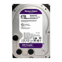 WD σκληρός δίσκος 3.5" Purple Surveillance 6TB, 256MB, 5400RPM, SATA III