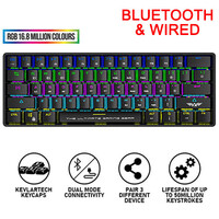 ARMAGGEDDON MECH KEYBOARD BLUETOOTH/WIRED STARLING BLK