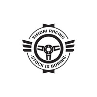 SRCR/SB . ΑΥΤΟΚΟΛΛΗΤΟ "STOCK IS BORING'' 63mm  SIMONI RACING - 1 TEM.