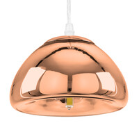 GLOBOSTAR® CRISTIN 00758 Μοντέρνο Κρεμαστό Φωτιστικό Οροφής με Ντουί 1 x G4 AC 220-240V IP20 - Χάλκινο - Μ18 x Π18 x Υ13cm
