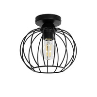 GLOBOSTAR® BITUIN 201-0116 Μοντέρνο Φωτιστικό Οροφής με Ντουί 1 x E27 AC 220-240V IP20 - Μαύρο - Μ21 x Π21 x Υ18cm