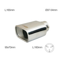 SRTRX/102 . ΑΚΡΟ/ΜΠΟΥΚΑ ΕΞΑΤΜΙΣΗΣ ΧΡΩΜΙΟΥ 37-54mm (ΜΗΚΟΣ 165mm - ΔΙΑΜΕΤΡΟΣ ΕΞΩΤΕΡΙΚΗ 95x70mm) SIMONI RACING - 1 TEM