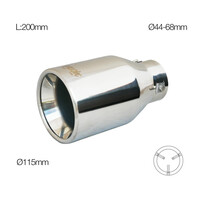 SRTRX/99 . ΑΚΡΟ/ΜΠΟΥΚΑ ΕΞΑΤΜΙΣΗΣ ΧΡΩΜΙΟΥ 44-68mm (ΜΗΚΟΣ 200mm - ΔΙΑΜΕΤΡΟΣ ΕΞΩΤΕΡΙΚΗ 115mm)​ SIMONI RACING - 1 TEM
