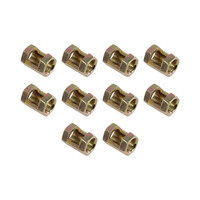 GLOBOSTAR® PIPEADAPT 79594 Μεταλλικός DIY Σύνδεσμος για Ολόπασους Σωλήνες Φωτιστικών - Μ1.3 x Π1.3 x Υ2cm - Πακέτο 10 Τεμαχίων