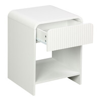 Κομοδίνο Zeplen pakoworld MDF σε λευκή απόχρωση 40x40x53εκ