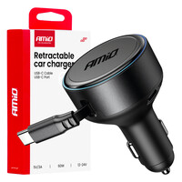 04368/AM ΦΟΡΤΙΣΤΗΣ ΑΝΑΠΤΗΡΑ 12/24V ΜΕ 1 ΘΥΡΑ USB-C 60W 5V/3A ΤΑΧΕΙΑΣ ΦΟΡΤΙΣΗΣ ΜΕ ΕΝΣΩΜΑΤΟΜΕΝΟ ΚΑΛΩΔΙΟ USB-C ΑΜΙΟ - 1 ΤΕΜ.