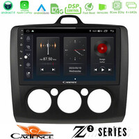 Cadence z2 Series 8core Android14 4+64gb  Ford Focus Manual ac Navigation Multimedia Tablet 9" (Μαύρο Χρώμα) με Carplay & Android Auto u-z2-Fd0041mb