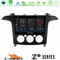Cadence z2 Series 8core Android14 4+64gb  Ford s-max 2006-2008 (Manual A/c) Navigation Multimedia Tablet 9" με Carplay & Android Auto u-z2-Fd408