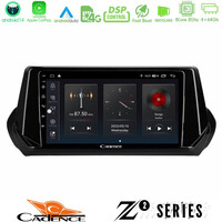 Cadence z2 Series 8core Android14 4+64gb  Peugeot 208 2019-2023 Navigation Multimedia Tablet 9" με Carplay & Android Auto u-z2-Pg1071