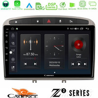 Cadence z2 Series 8core Android14 4+64gb  Peugeot 308/rcz Navigation Multimedia Tablet 9" (Ασημί Χρώμα) με Carplay & Android Auto u-z2-Pg705s