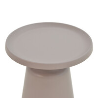 Βοηθητικό τραπέζι Ginoze Inart cappuccino μέταλλο Φ50x50εκ