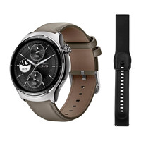 MIBRO smartwatch Lite 3 Pro με 2x λουράκια, heart rate, 1.32" AMOLED, GPS, 5 ATM, γκρι/καφέ