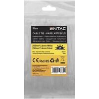 ΔΕΜΑΤΙΚΑ ΚΑΛΩΔΙΩΝ (50τμχ) ENTAC 3.6X250 ΛΕΥΚΑ (3.6X250)