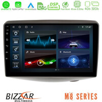 Bizzar m8 Series Toyota Yaris 1999 - 2006 8core Android12 4+32gb Navigation Multimedia Tablet 9&quot; u-m8-Ty1047