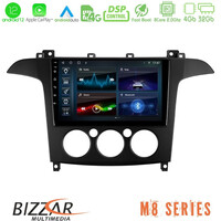 Bizzar m8 Series Ford s-max 2006-2008 (Manual A/c) 8core Android12 4+32gb Navigation Multimedia Tablet 9&quot; u-m8-Fd408