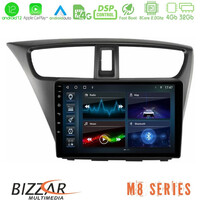 Bizzar m8 Series Honda Civic Hatchback 2012-2015 8core Android12 4+32gb Navigation Multimedia Tablet 9&quot; u-m8-Hd0941