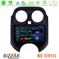Bizzar m8 Series Nissan Micra 2011-2014 8core Android12 4+32gb Navigation Multimedia Tablet 9&quot; u-m8-Ns0757