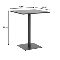 Τραπέζι Nerobian pakoworld mdf σε καρυδί απόχρωση 70x70x75εκ