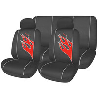 Autoline  ΚΑΛΥΜΜΑΤΑ ΣΕΤ X-RACING FLAME 6 ΤΜΧ - ΜΑΥΡΟ