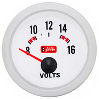 Auto Gauge  ΒΟΛΤΟΜΕΤΡΟ ΛΕΥΚΟ A.G.