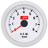 Auto Gauge  ΣΤΡΟΦΟΜΕΤΡΟ ΛΕΥΚΟ A.G.