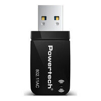 POWERTECH ασύρματος USB αντάπτορας δικτύου PT-1450, 1300Mbps dual band WiFi