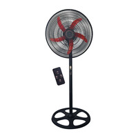 VenCore - Ανεμιστήρας με Ορθοστάτη 70w Μαύρο/Κόκκινο με Τηλεχειριστήριο, Χρονοδιακόπτη και Ρυθμιστή Έντασης